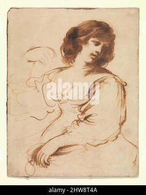 Arte ispirata da una giovane donna seduta che guarda sopra la spalla, inizio-metà del 17th secolo, penna e inchiostro marrone, 7 9/16 x 5 15/16 pollici. (19,2 x 15,1 cm), disegni, Guercino (Giovanni Francesco Barbieri) (Italiano, cento 1591–1666 Bologna, opere classiche modernizzate da Artotop con un tuffo di modernità. Forme, colore e valore, impatto visivo accattivante sulle emozioni artistiche attraverso la libertà delle opere d'arte in modo contemporaneo. Un messaggio senza tempo che persegue una nuova direzione selvaggiamente creativa. Artisti che si rivolgono al supporto digitale e creano l'NFT Artotop Foto Stock