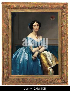 Art Inspired by Luigi XIII Style Ovolo Frame (per il Ritratto di Ingres della Princesse de Broglie), 1950–60, Francese (Made United States), Pino; ornamento in gesso. Dorato; bolo rosa-arancio, tuta, 157 x 125,6 cm; vista, 109,5 x 89 cm; sconto, 123 x 92,5 cm., Cornici, opere classiche modernizzate da Artotop con un tuffo di modernità. Forme, colore e valore, impatto visivo accattivante sulle emozioni artistiche attraverso la libertà delle opere d'arte in modo contemporaneo. Un messaggio senza tempo che persegue una nuova direzione selvaggiamente creativa. Artisti che si rivolgono al supporto digitale e creano l'NFT Artotop Foto Stock