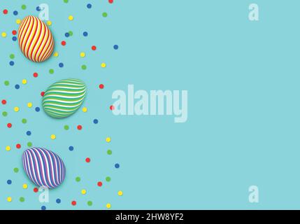 Sfondo di pasqua colorato. Illustrazione Vettoriale