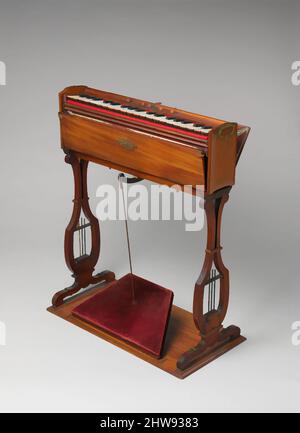 Arte ispirata a Reed Organ (Physharmonica), ca. 1860, Francia, francese, Palisander, ottone., W. attraverso la base: 55,7 cm, Aerophone-organo, attribuito ad Alexander-Francois Debain (francese, Parigi, 1809–1877 Parigi), la physharmonica è una piccola versione del melodicon e dell'armonio. Progettato in, opere classiche modernizzate da Artotop con un tuffo di modernità. Forme, colore e valore, impatto visivo accattivante sulle emozioni artistiche attraverso la libertà delle opere d'arte in modo contemporaneo. Un messaggio senza tempo che persegue una nuova direzione selvaggiamente creativa. Artisti che si rivolgono al supporto digitale e creano l'NFT Artotop Foto Stock