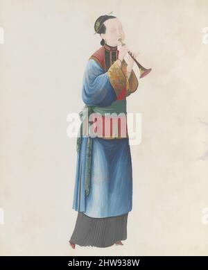 Arte ispirata da Watercolor del musicista che suona sona, fine 18th secolo, Cina, cinese, Watercolor su carta, Totale: 43,2 x 35,6 x 1,3cm (17 x 14 x 1/2in.), opere su carta, opere classiche modernizzate da Artotop con un tocco di modernità. Forme, colore e valore, impatto visivo accattivante sulle emozioni artistiche attraverso la libertà delle opere d'arte in modo contemporaneo. Un messaggio senza tempo che persegue una nuova direzione selvaggiamente creativa. Artisti che si rivolgono al supporto digitale e creano l'NFT Artotop Foto Stock