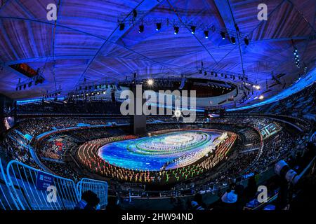 General view, 4 FEBBRAIO 2022 : Pechino 2022 Olimpiadi Winter Games cerimonia di apertura al National Stadium di Pechino, Cina.USA ORIGINE SOLO VENDITE Foto Stock