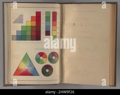 Arte ispirata alla cromatica moderna : con applicazioni per l'arte e l'industria, 1879, New York, New York, 3 pagine, 1 fogli, v-viii, 9-329 pagine : frontespizio a colori, illustrazioni, diagrammi ; altezza: 7 7/8 pollici (20 cm), Volume XXVI della serie scientifica internazionale, opere classiche modernizzate da Artotop con un tuffo di modernità. Forme, colore e valore, impatto visivo accattivante sulle emozioni artistiche attraverso la libertà delle opere d'arte in modo contemporaneo. Un messaggio senza tempo che persegue una nuova direzione selvaggiamente creativa. Artisti che si rivolgono al supporto digitale e creano l'NFT Artotop Foto Stock