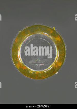 Arte ispirata a Cup Plate, ca. 1829–40, probabilmente fabbricato a Sandwich, Massachusetts, Stati Uniti, America, vetro pressato, Diam. 3 5/8in. (9,2cm), Glass, probabilmente Boston & Sandwich Glass Company (American, 1825–1888, Sandwich, Massachusetts, opere classiche modernizzate da Artotop con un tocco di modernità. Forme, colore e valore, impatto visivo accattivante sulle emozioni artistiche attraverso la libertà delle opere d'arte in modo contemporaneo. Un messaggio senza tempo che persegue una nuova direzione selvaggiamente creativa. Artisti che si rivolgono al supporto digitale e creano l'NFT Artotop Foto Stock