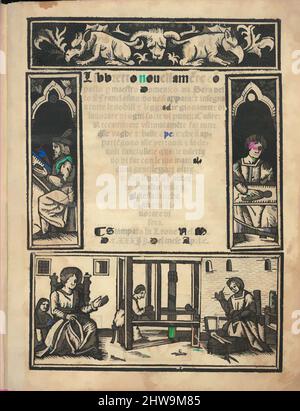 Arte ispirata a disegni e stampe, Libri stampe ornamento & architettura, Libbretto nouellamete composto per maestro Domenico da sera..lauorare, opere classiche modernizzate da Artotop con un tuffo di modernità. Forme, colore e valore, impatto visivo accattivante sulle emozioni artistiche attraverso la libertà delle opere d'arte in modo contemporaneo. Un messaggio senza tempo che persegue una nuova direzione selvaggiamente creativa. Artisti che si rivolgono al supporto digitale e creano l'NFT Artotop Foto Stock