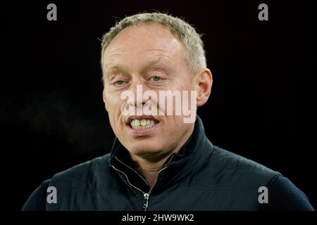 Steve Cooper, direttore della foresta di Nottingham, prima della partita del campionato Sky Bet a Bramall Lane, Sheffield. Data foto: Venerdì 4 marzo 2022. Foto Stock