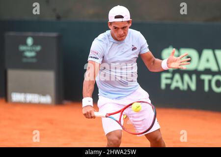 Coppa Davis (Buenos Aires): Sebastián Báez (Argentina) contro Repubblica Ceca. Qualificatori serie 2022 Foto Stock