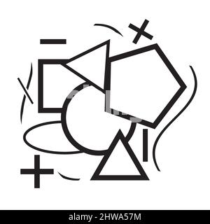 Strano bianco e nero ipnotico ipmerizing e attraente modello. Illustrazione. Foto Stock