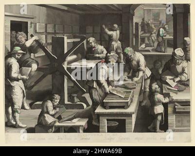 Arte ispirata a disegni e stampe, Stampa, nuove invenzioni dei tempi moderni Nova reperta, l'invenzione di rame Engraving, Plate 19, opere classiche modernizzate da Artotop con un tuffo di modernità. Forme, colore e valore, impatto visivo accattivante sulle emozioni artistiche attraverso la libertà delle opere d'arte in modo contemporaneo. Un messaggio senza tempo che persegue una nuova direzione selvaggiamente creativa. Artisti che si rivolgono al supporto digitale e creano l'NFT Artotop Foto Stock