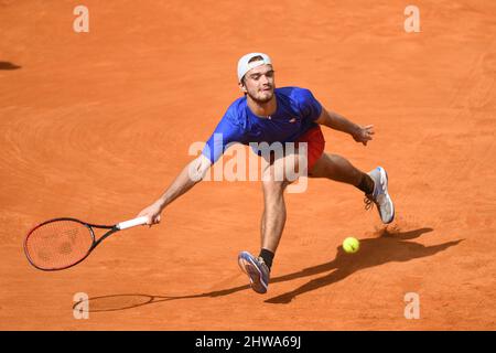 Coppa Davis (Buenos Aires): Tomas Machac (Repubblica Ceca) contro l'Argentina. Qualificatori 2022 Foto Stock