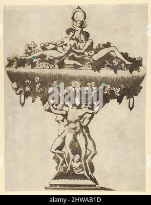 Arte ispirata a disegni e stampe, Stampa, Vase, artista, Antonio Fantuzzi, Italiano, Francia attiva, 1537–45, Fantuzzi, Antonio, 1537, 1545, 1543, opere classiche modernizzate da Artotop con un tuffo di modernità. Forme, colore e valore, impatto visivo accattivante sulle emozioni artistiche attraverso la libertà delle opere d'arte in modo contemporaneo. Un messaggio senza tempo che persegue una nuova direzione selvaggiamente creativa. Artisti che si rivolgono al supporto digitale e creano l'NFT Artotop Foto Stock