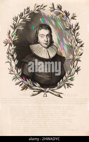 Arte ispirata da disegni e stampe, Stampa, John Milton, autore, sitter, Artista, illustra libro da, associato a, John Toland, opere classiche modernizzate da Artotop con un tuffo di modernità. Forme, colore e valore, impatto visivo accattivante sulle emozioni artistiche attraverso la libertà delle opere d'arte in modo contemporaneo. Un messaggio senza tempo che persegue una nuova direzione selvaggiamente creativa. Artisti che si rivolgono al supporto digitale e creano l'NFT Artotop Foto Stock