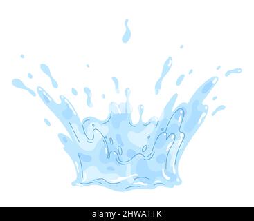 Spruzzi d'acqua, figura d'onda. Illustrazione vettoriale Illustrazione Vettoriale
