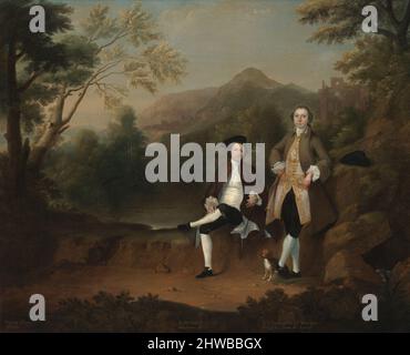 Robert Gwillym di Aterton e William Farington di Werden. Artista: Arthur Devis, inglese, 1712–1787 Foto Stock