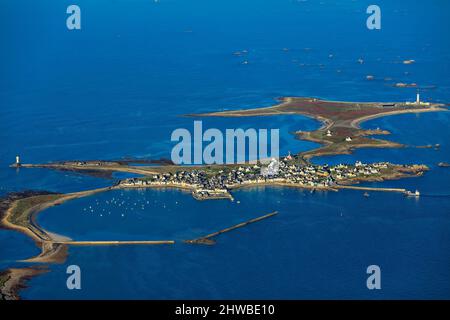 Francia. Finistere (29) Iroise mare. Vista aerea dell'isola di Sein