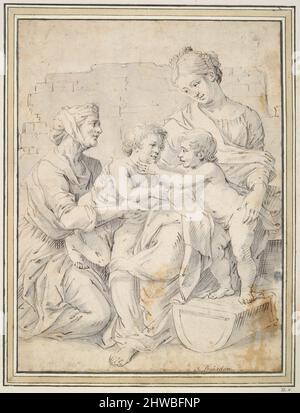 Copia dopo la “piccola Sacra Famiglia” di Raffaello (Parigi, Louvre). Artista: Sconosciuto dopo: Raffaello, italiano, 1483–1520 Foto Stock