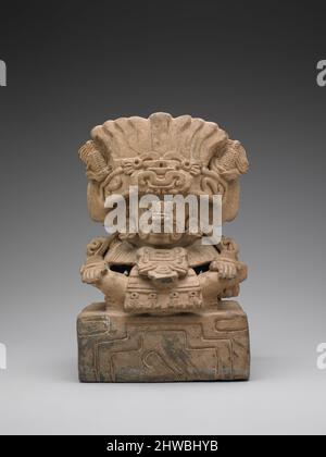 Urna a forma di Pitao Cozobi, Dio di Maize. Artista: Sconosciuto Foto Stock