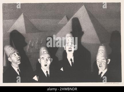 Il Quartetto di Shriner. Artista: Grant Wood, americano, 1891–1942 Foto Stock