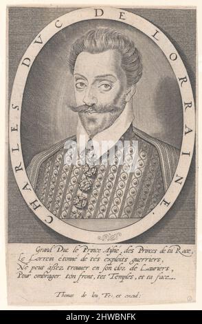 Charles, duc de Lorraine. Artista: Thomas de Leu, francese, nato Fiandre, ca. 1555– ca. 1612 Foto Stock