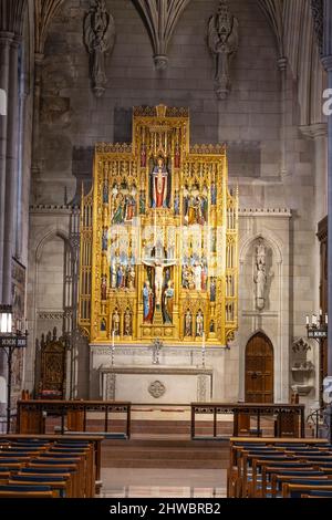 National Cathedral, Washington, DC, USA. Cappella di Santa Maria. Altare e reredos. Foto Stock