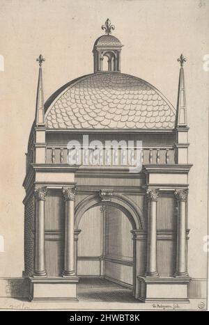 Design architettonico per arco e cupola. Artista: G. Autguers, francese, attivo 1624–30 Foto Stock