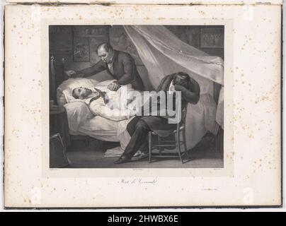 Morte di Gericault. Artista: Charles Maurin, francese, 1856–1914After: Ary Scheffer, olandese, Francia attiva 1795–1858 Foto Stock