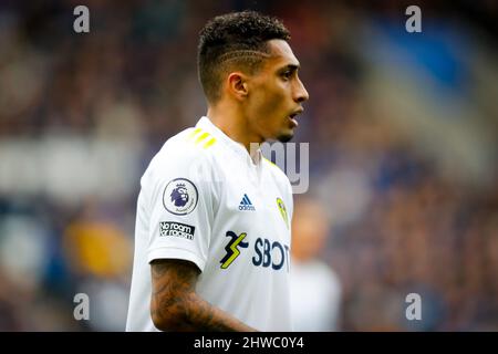 Leicester, Regno Unito. 05th Mar 2022. 5th marzo 2022; il King Power Stadium, Leicester, Leicestershire, Inghilterra; Premier League Football, Leicester City Versus Leeds United; Raphinha of Leeds United Credit: Action Plus Sports Images/Alamy Live News Foto Stock