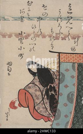 ONO no Komachi, della serie Ritratti di sei poeti. Artista: Katsushika Hokusai, giapponese, 1760–1849 Foto Stock
