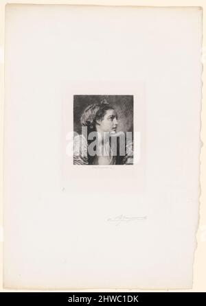 Ragazza giovane. Artista: Jules Ferdinand Jacquemart, francese, 1837–1880 Foto Stock