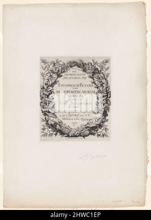 Pagina del titolo alla collezione di incisioni di immagini nel Metropolitan Museum. Artista: Jules Ferdinand Jacquemart, francese, 1837–1880 Foto Stock