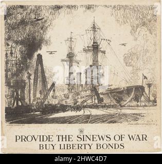 Fornire i sinews della guerra, Buy Liberty bond. Artista: Joseph Pennell, americano, 1857–1926 Foto Stock