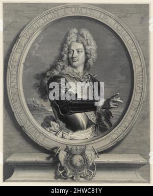 Louis-Alexandre de Bourbon, comte de Toulouse. Artista: Pierre Drevet, francese, 1663–1738After: Hyacinthe Rigaud, francese, 1659–1743 Foto Stock