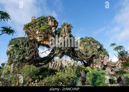 orlando, FL USA - 12 maggio 2019: Le montagne galleggianti nel film Avatar al Regno animale al Walt Disney World di Orlando, Florida. Foto Stock