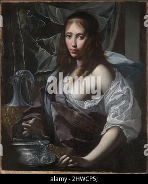 Artemisia si prepara a bere le Ceneri del marito, Mausolus. Artista, attribuito a: Francesco Furini, italiano, 1603–1646 artista, attribuito a: Felice Ficherelli, italiano, 1605–ca. 1669 Foto Stock