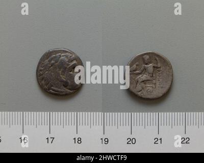 1 dracme di Filippo III, re di Macedonia, da Lampaco. Regnante: Filippo III, re di Macedonia, ca. 359–317 a.C., regnò 323–317 a.C. Mint: Lampsacus Foto Stock