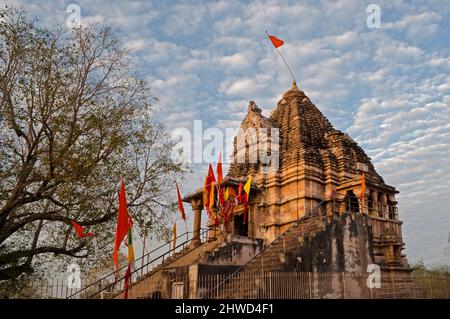 Matangeshvara tempio dedicato al dio Shiva, Western templi di Khajuraho. UNESCO - Sito Patrimonio dell'umanità. Foto Stock