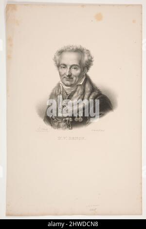 Ritratto di Dominique-Vivant Denon. Artista: Zéphirin Félix Jean Marius Belliard, francese, 1798–1843Printer: Francese, 1778–1825 Foto Stock