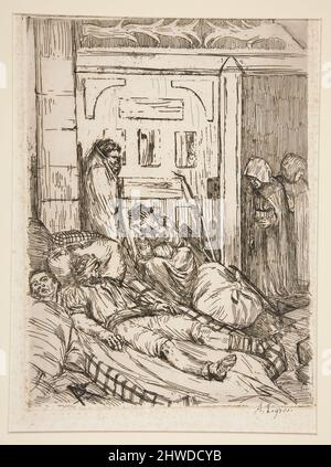 Ambulanza. Artista: Alphonse Legros, francese, 1837–1911 Foto Stock