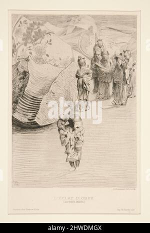 L’Eclat d’Obus. Artista: Jules Ferdinand Jacquemart, francese, 1837–1880 Foto Stock