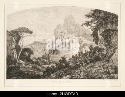Vue de Grèce (Vista della Grecia). Artista: Maxime Lalanne, Francese, 1827–1886After: Francis-Édouard Bertin, Francese, 1797–1871 Foto Stock