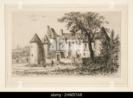 Chateau Anonyme. Artista: Maxime Lalanne, francese, 1827–1886 Foto Stock