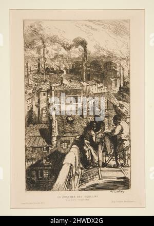 Le quartier des Gopelins (il quartiere Goblin). Artista: Auguste Lepère, francese, 1849–1918 Foto Stock