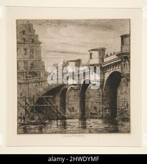 Le Pont-Neuf. Artista: Charles Meryon, francese, 1821–1868 Foto Stock