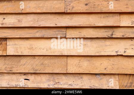 Fondo in legno realizzato con tavole rustiche di quercia Foto Stock