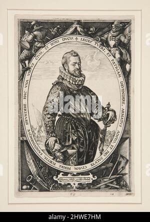 Ritratto di Jacques de la Faille. Artista: Hendrick Goltzius, olandese, 1558–1617 Foto Stock