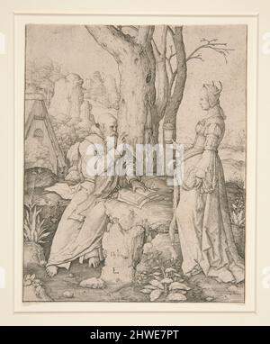 La tentazione di Sant'Antonio. Artista: Lucas van Leyden, olandese, 1494–1533 Foto Stock