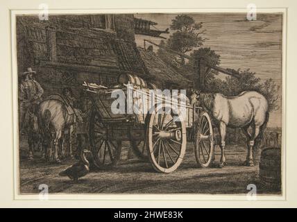 Il carrello a quattro ruote. Artista: Gerrit Claesz Bleker, olandese, 1610–1656 Foto Stock