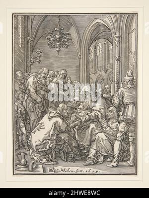 La circoncisione. Artista: Christoffel van Sichem II, olandese, ca. 1581–1658After: Hendrick Goltzius, olandese, 1558–1617 Foto Stock