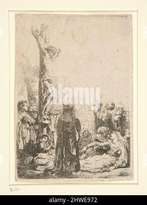La Crocifissione: Piatto piccolo. Artista: Rembrandt (Rembrandt van Rijn), olandese, 1606–1669 Foto Stock