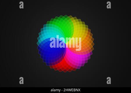 Forma geometrica astratta full frame. Foto Stock